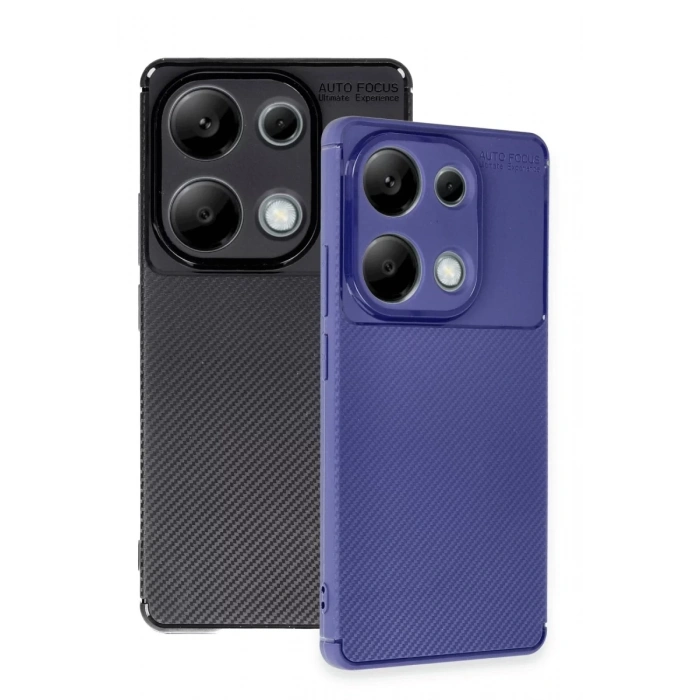 Xiaomi Redmi Note 13 Pro 4G Kılıf Auto Focus Karbon Kapak - Siyah