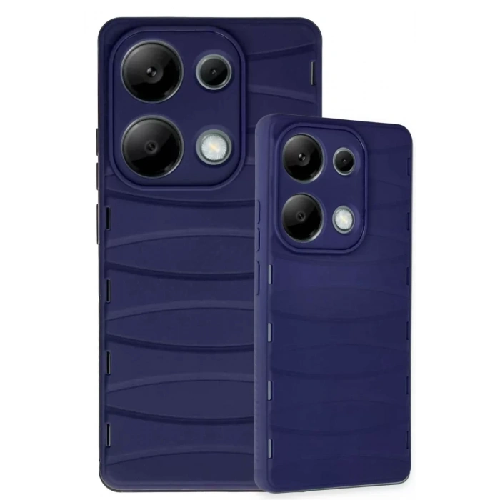Xiaomi Redmi Note 13 Pro 4G Kılıf Bibercas Silikon Kapak - Lacivert