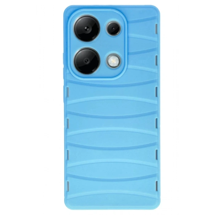 Xiaomi Redmi Note 13 Pro 4G Kılıf Bibercas Silikon Kapak - Mavi