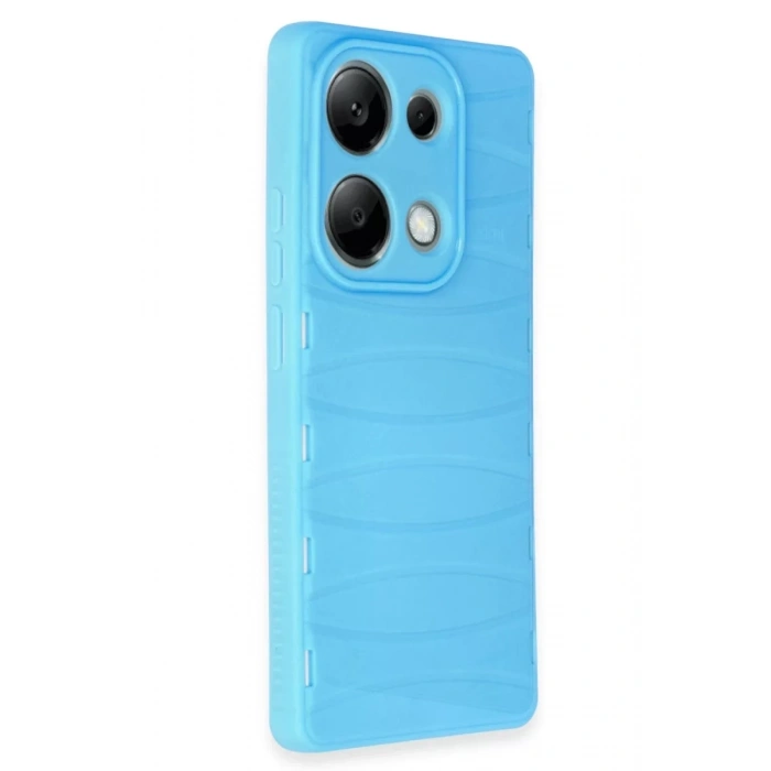 Xiaomi Redmi Note 13 Pro 4G Kılıf Bibercas Silikon Kapak - Mavi