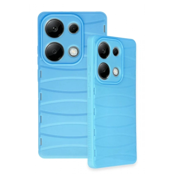 Xiaomi Redmi Note 13 Pro 4G Kılıf Bibercas Silikon Kapak - Mavi
