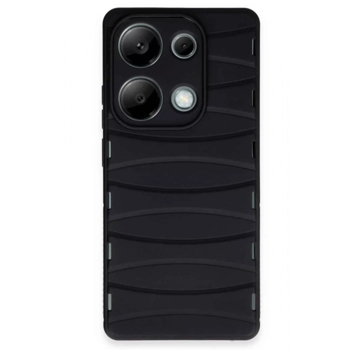 Xiaomi Redmi Note 13 Pro 4G Kılıf Bibercas Silikon Kapak - Siyah
