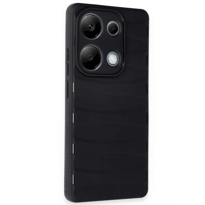 Xiaomi Redmi Note 13 Pro 4G Kılıf Bibercas Silikon Kapak - Siyah