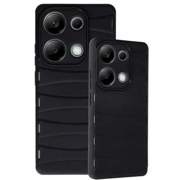 Xiaomi Redmi Note 13 Pro 4G Kılıf Bibercas Silikon Kapak - Siyah