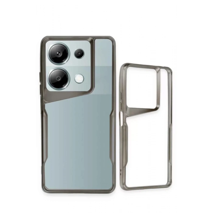 Xiaomi Redmi Note 13 Pro 4G Kılıf Boyi Silikon Kapak - Gümüş