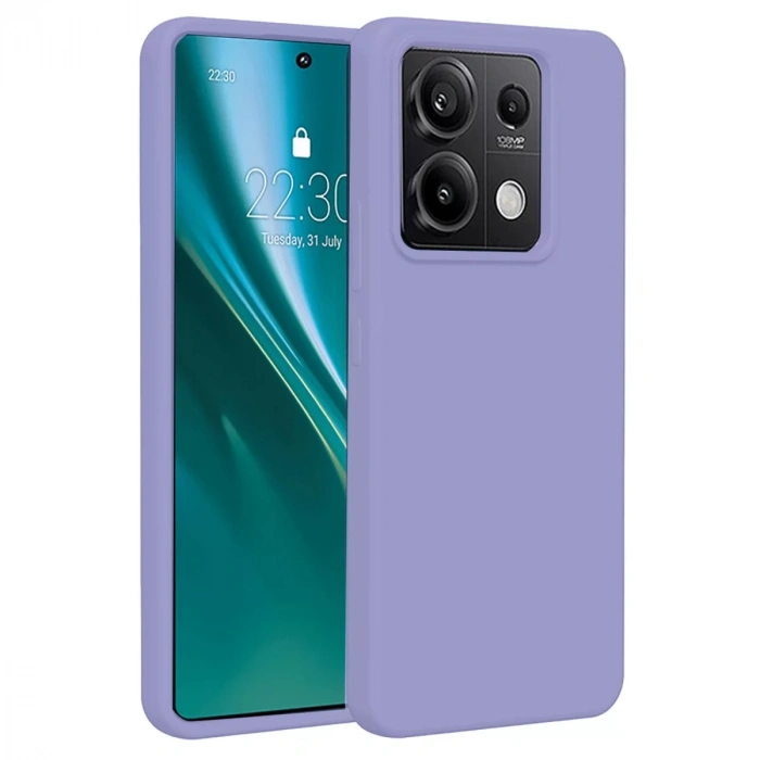 Xiaomi Redmi Note 13 Pro 4G Kılıf First Silikon - Lila