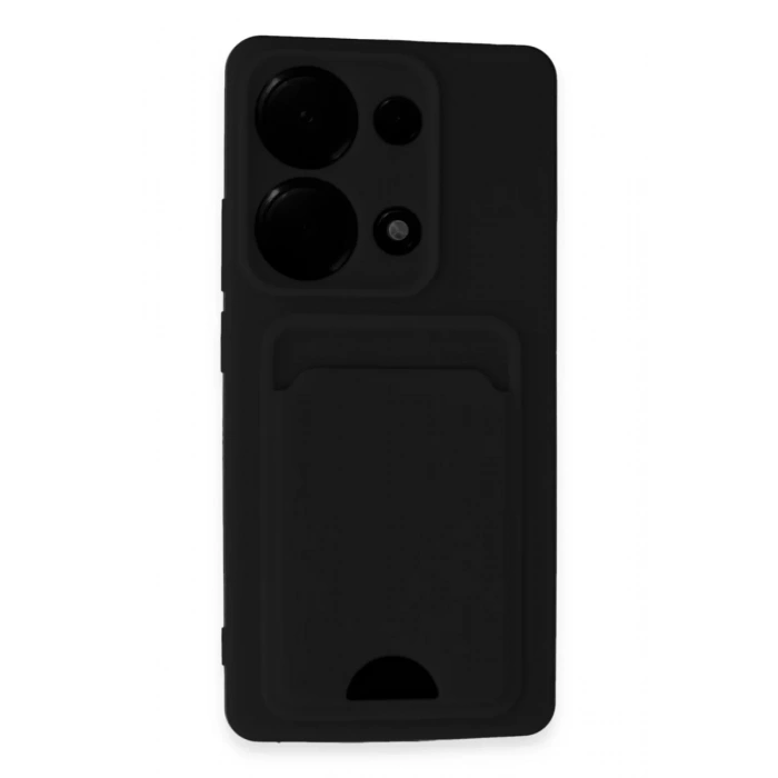Xiaomi Redmi Note 13 Pro 4G Kılıf Kelvin Kartvizitli Silikon - Siyah