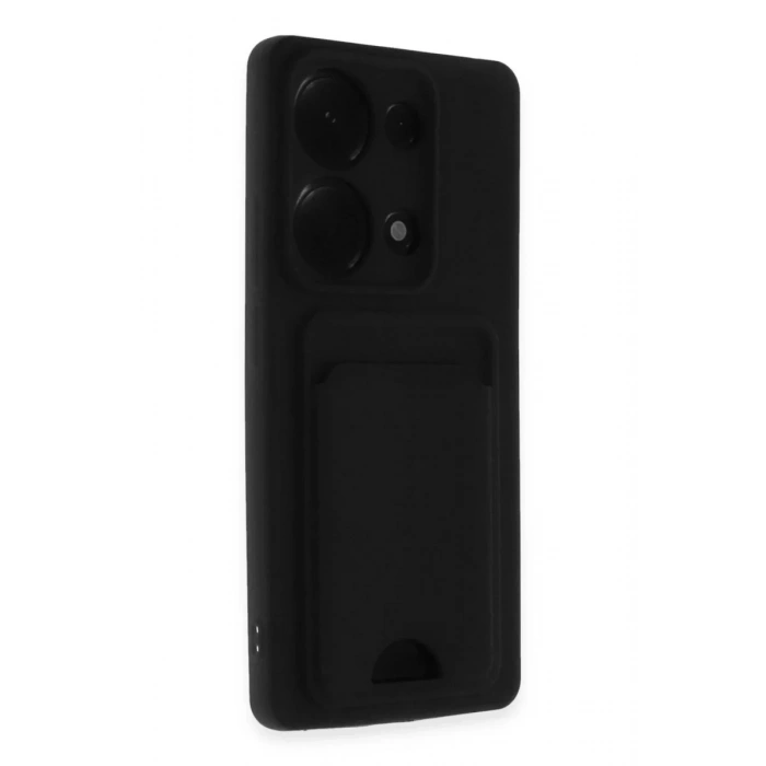 Xiaomi Redmi Note 13 Pro 4G Kılıf Kelvin Kartvizitli Silikon - Siyah