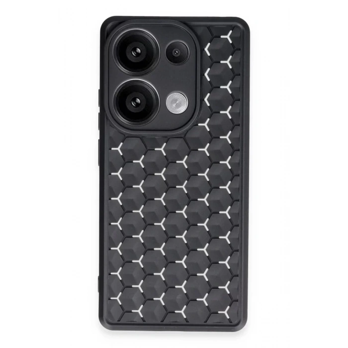 Xiaomi Redmi Note 13 Pro 4G Kılıf Petek Silikon Kapak - Siyah