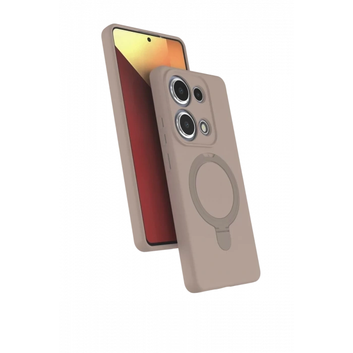 Xiaomi Redmi Note 13 Pro 4G Regal Magsafe Standlı Kapak - Çöl Titanyum