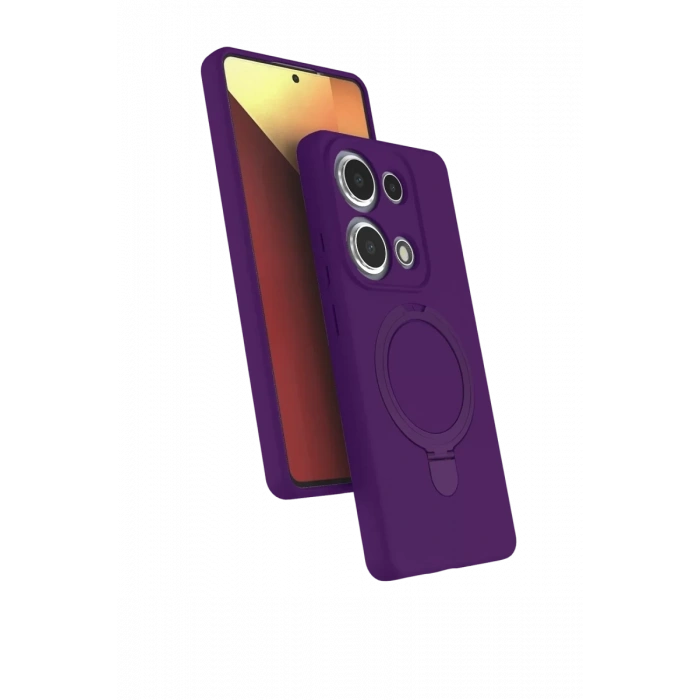 Xiaomi Redmi Note 13 Pro 4G Regal Magsafe Standlı Kapak - Derin Mor