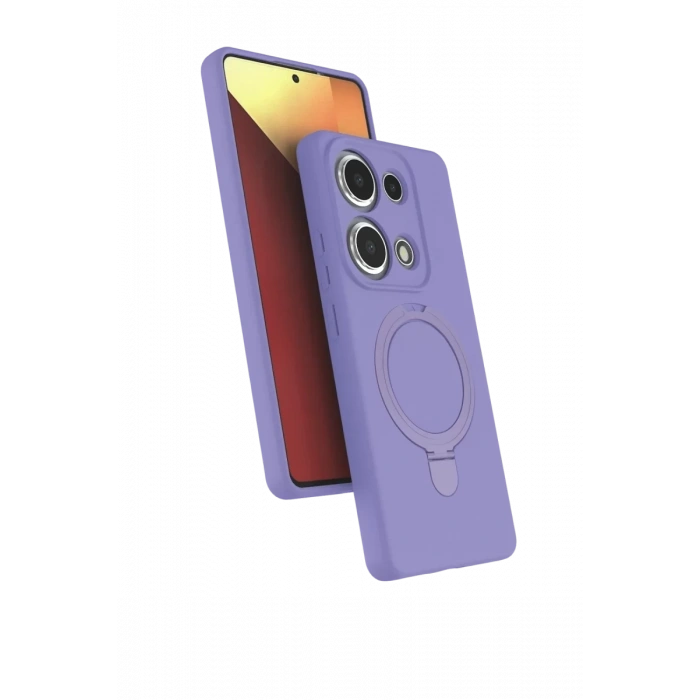 Xiaomi Redmi Note 13 Pro 4G Regal Magsafe Standlı Kapak - Lila
