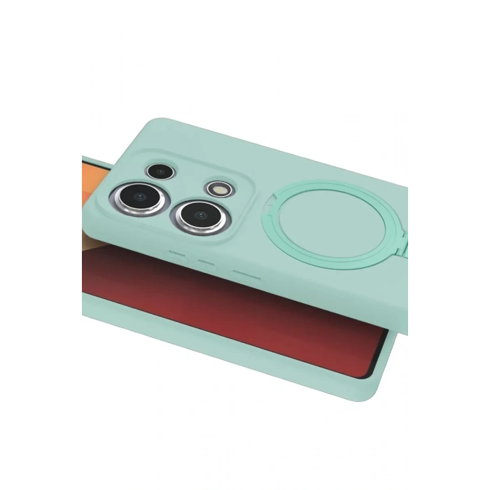 Xiaomi Redmi Note 13 Pro 4G Regal Magsafe Standlı Kapak - Su Yeşili