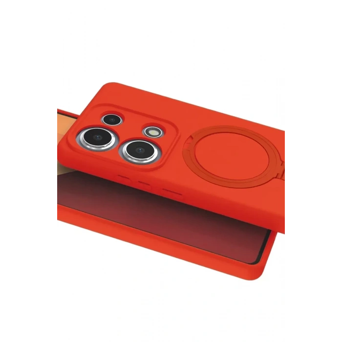 Xiaomi Redmi Note 13 Pro 4G Regal Magsafe Standlı Kapak - Turuncu
