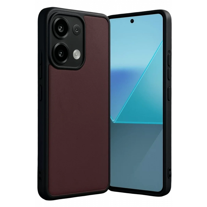 Xiaomi Redmi Note 13 Pro 5G Kılıf Aras Deri Kapak - Bordo