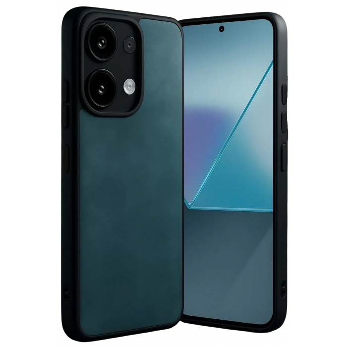 Xiaomi Redmi Note 13 Pro 5G Kılıf Aras Deri Kapak - Koyu Yeşil