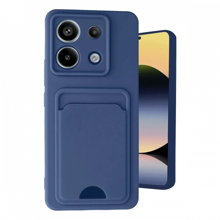 Xiaomi Redmi Note 13 Pro 5G Kılıf Kelvin Kartvizitli Silikon - Lacivert