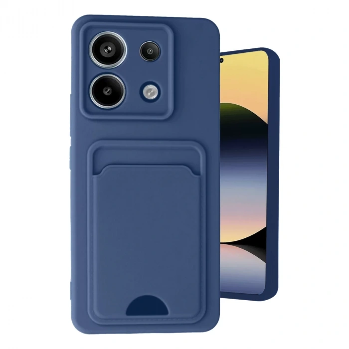 Xiaomi Redmi Note 13 Pro 5G Kılıf Kelvin Kartvizitli Silikon - Lacivert