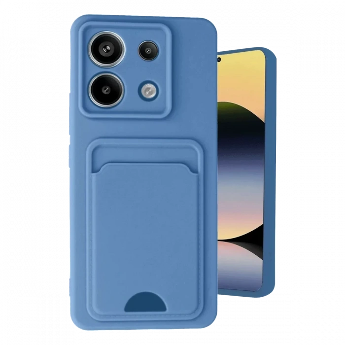 Xiaomi Redmi Note 13 Pro 5G Kılıf Kelvin Kartvizitli Silikon - Mavi