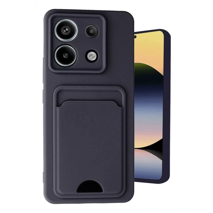 Xiaomi Redmi Note 13 Pro 5G Kılıf Kelvin Kartvizitli Silikon - Siyah