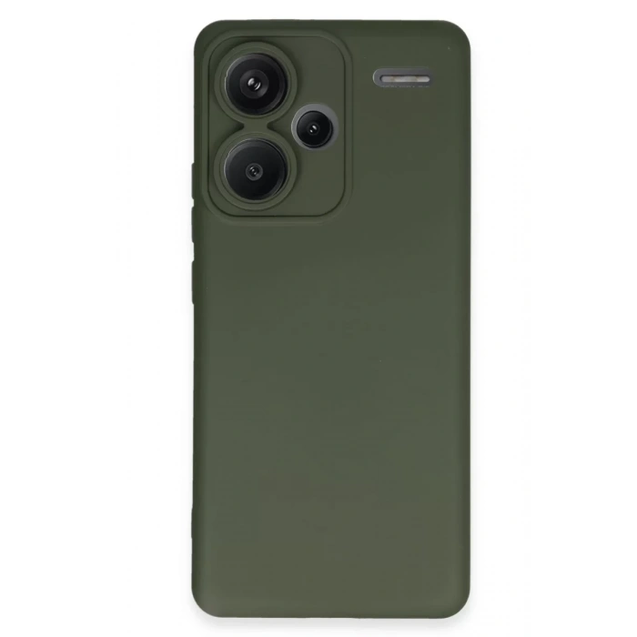 Xiaomi Redmi Note 13 Pro Plus Kılıf Nano içi Kadife Silikon - Koyu Yeşil
