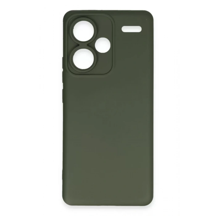 Xiaomi Redmi Note 13 Pro Plus Kılıf Nano içi Kadife Silikon - Koyu Yeşil