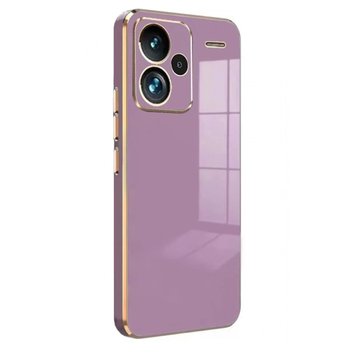 Xiaomi Redmi Note 13 Pro Plus Kılıf Volet Silikon - Mor