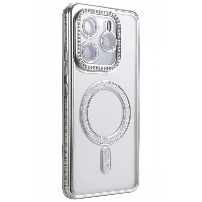 Xiaomi Redmi Note 14 4G Joke Simli Magneticsafe Kılıf - Gümüş