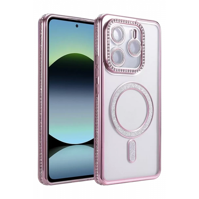 Xiaomi Redmi Note 14 4G Joke Simli Magneticsafe Kılıf - Pembe