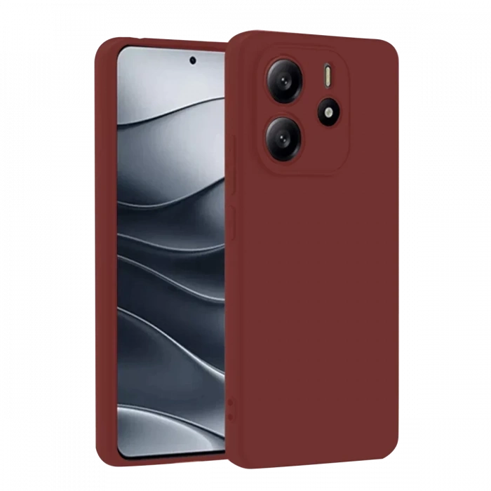 Xiaomi Redmi Note 14 4G Kılıf First Silikon - Bordo