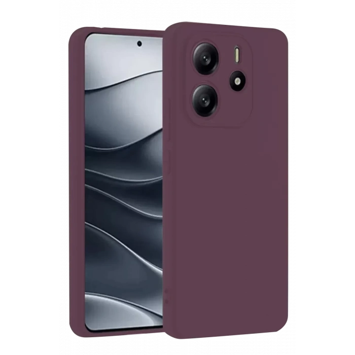 Xiaomi Redmi Note 14 4G Kılıf First Silikon - Mürdüm