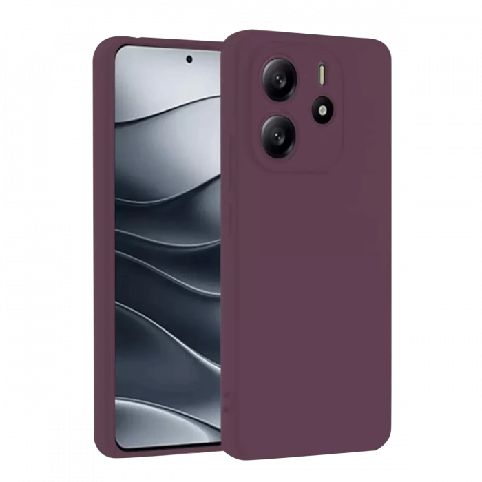 Xiaomi Redmi Note 14 4G Kılıf First Silikon - Mürdüm
