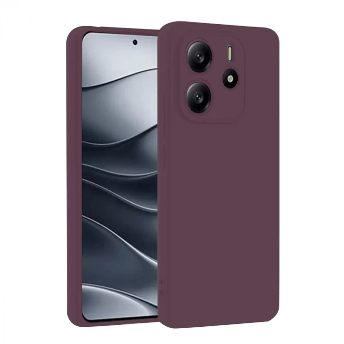 Xiaomi Redmi Note 14 4G Kılıf First Silikon - Mürdüm