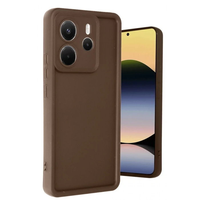 Xiaomi Redmi Note 14 4G Kılıf Viera Silikon - Kahverengi
