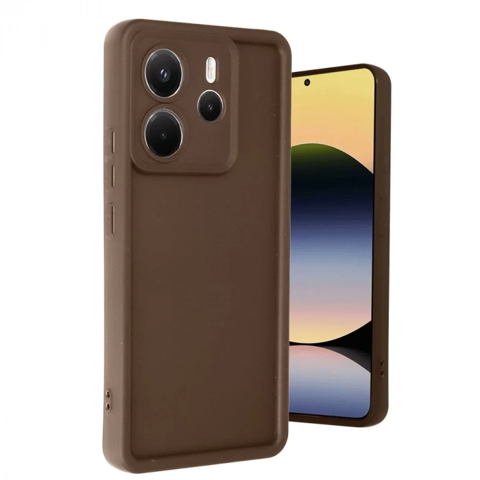 Xiaomi Redmi Note 14 4G Kılıf Viera Silikon - Kahverengi