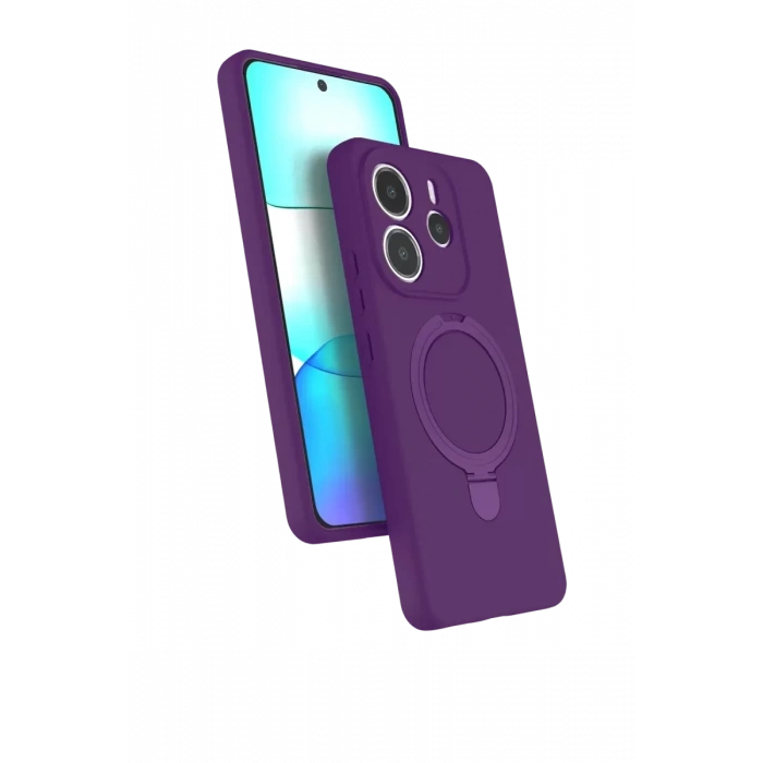Xiaomi Redmi Note 14 4G Regal Magsafe Standlı Kapak - Derin Mor