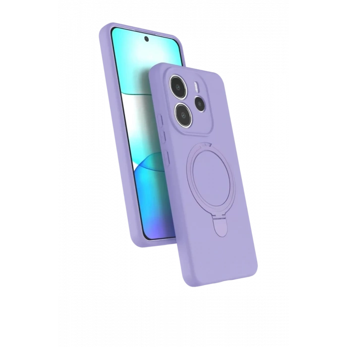 Xiaomi Redmi Note 14 4G Regal Magsafe Standlı Kapak - Lila