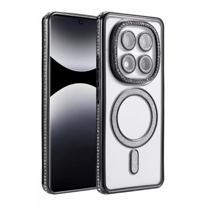 Xiaomi Redmi Note 14 Pro 4G Joke Simli Magneticsafe Kılıf - Siyah