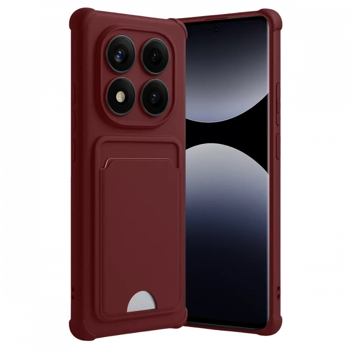 Xiaomi Redmi Note 14 Pro 4G Kelvin Kartvizitli Silikon - Bordo