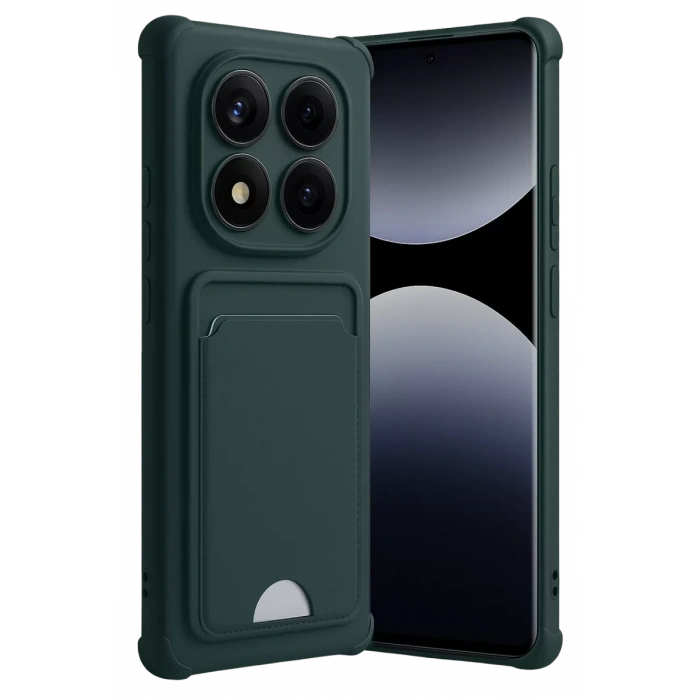 Xiaomi Redmi Note 14 Pro 4G Kelvin Kartvizitli Silikon - Koyu Yeşil