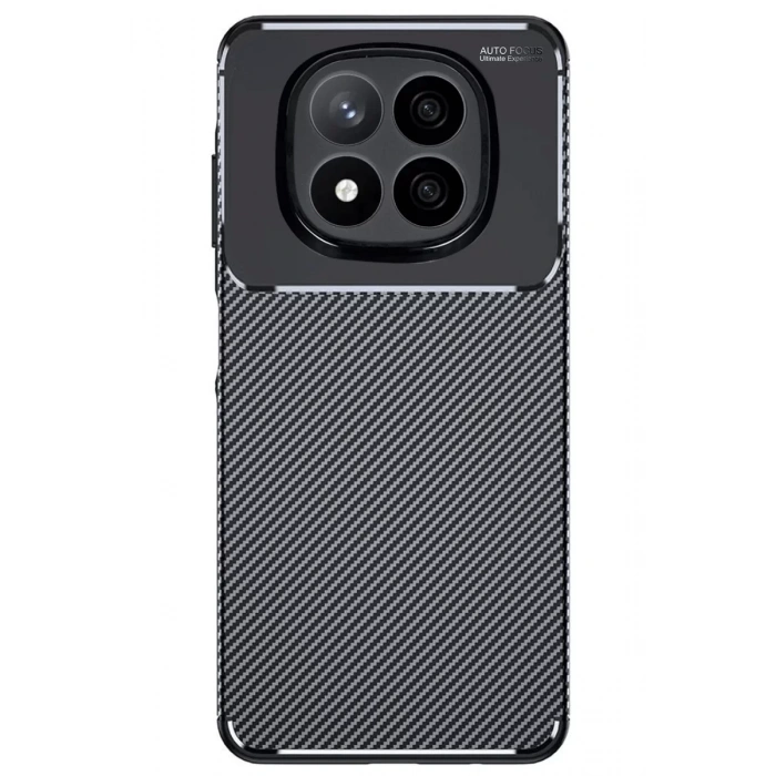 Xiaomi Redmi Note 14 Pro 4G Kılıf Auto Focus Karbon Kapak - Siyah