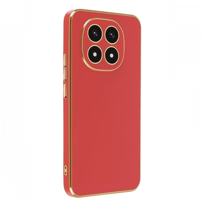 Xiaomi Redmi Note 14 Pro 4G Kılıf Volet Silikon - Kırmızı