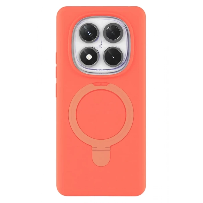 Xiaomi Redmi Note 14 Pro 4G Regal Magsafe Standlı Kapak - Turuncu