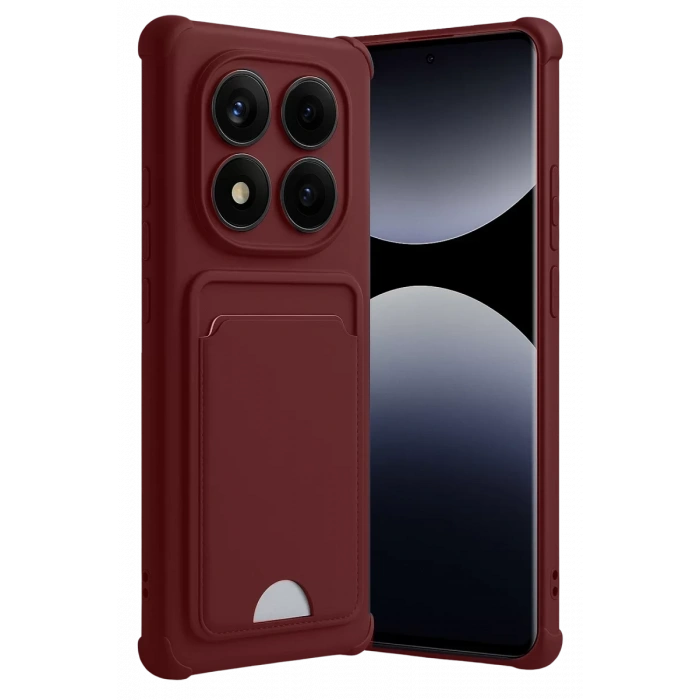 Xiaomi Redmi Note 14 Pro 5G Kelvin Kartvizitli Silikon - Bordo