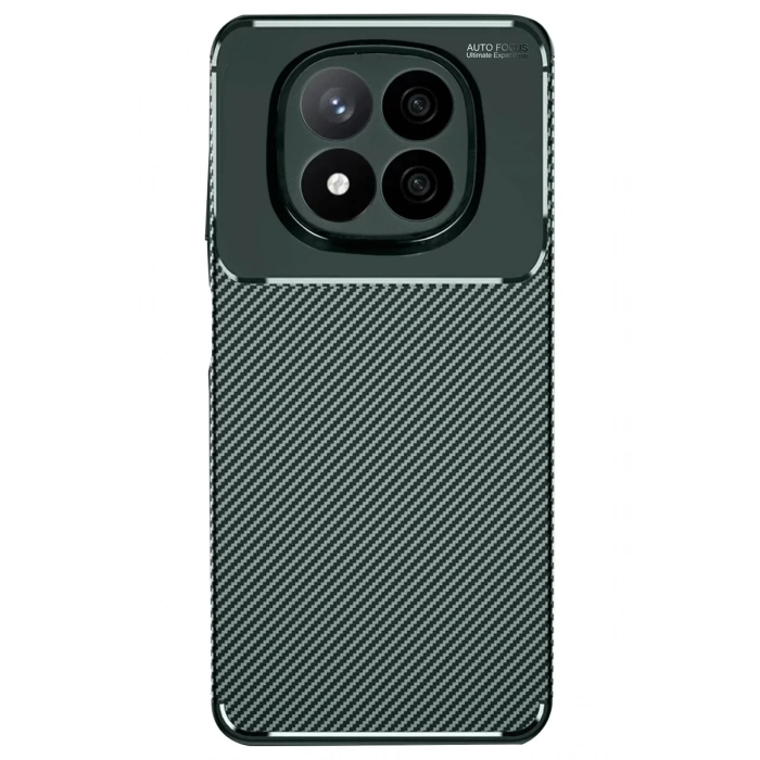 Xiaomi Redmi Note 14 Pro 5G Kılıf Auto Focus Karbon Kapak - Koyu Yeşil