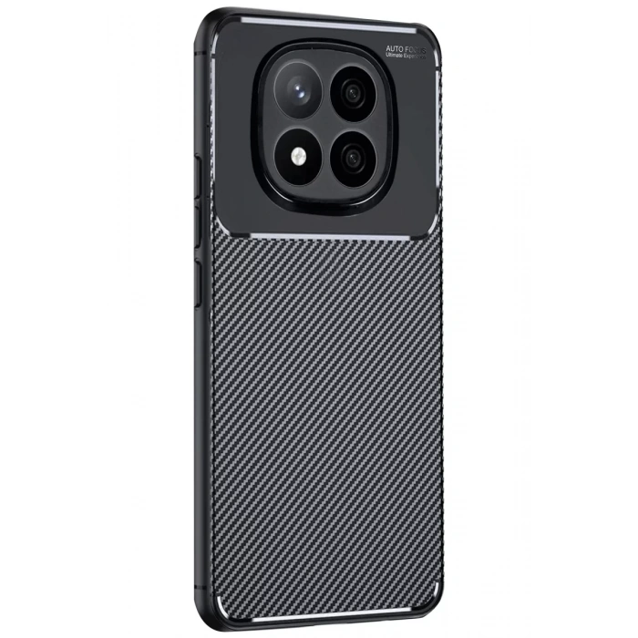 Xiaomi Redmi Note 14 Pro 5G Kılıf Auto Focus Karbon Kapak - Siyah