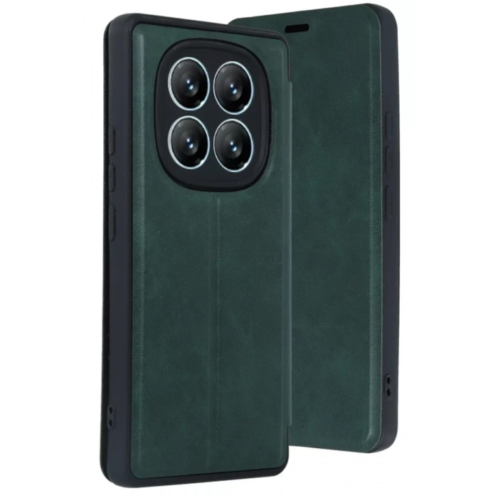 Xiaomi Redmi Note 14 Pro 5G Kılıf Flip Cover - Koyu Yeşil