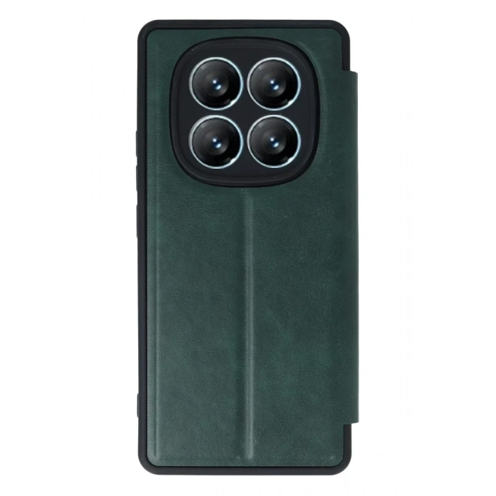 Xiaomi Redmi Note 14 Pro 5G Kılıf Flip Cover - Koyu Yeşil