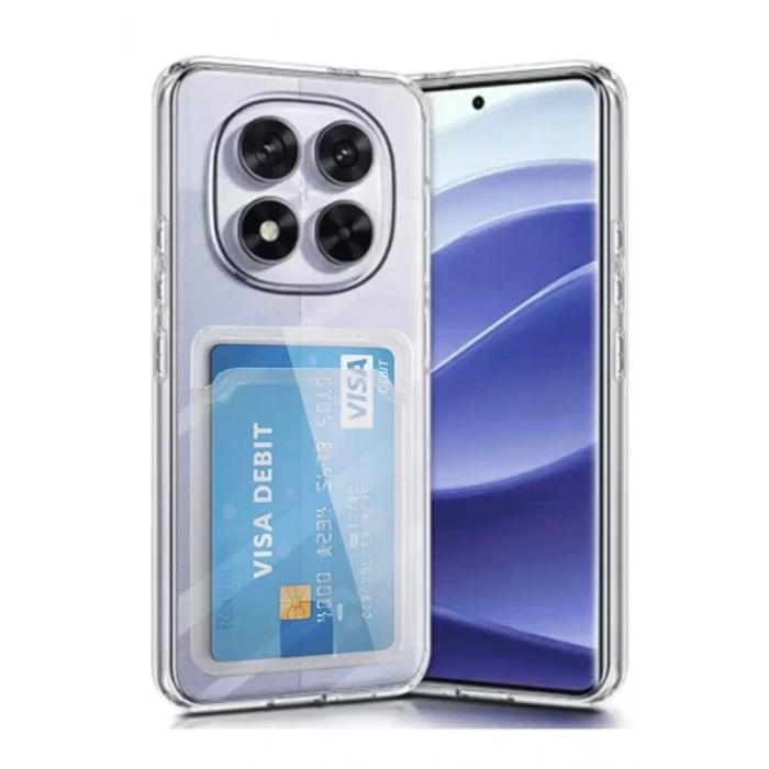 Xiaomi Redmi Note 14 Pro 5G Kılıf Kart Şeffaf Silikon - Şeffaf