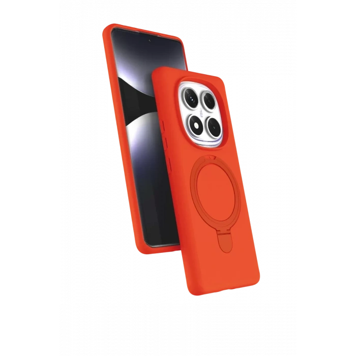 Xiaomi Redmi Note 14 Pro 5G Regal Magsafe Standlı Kapak - Turuncu